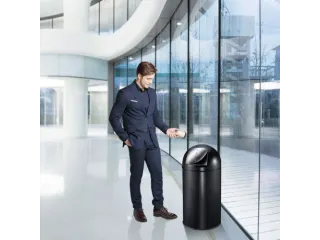 Afvalbak Pushcan 40 Liter Mat Zwart - 3