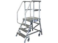 Bordesladder Aluminium Bordes H 0.95m 4treden Incl. Bordes