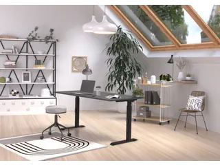 In hoogte verstelbaar bureau,HxBxD 680-910x1600x800mm,blad grafiet - 3