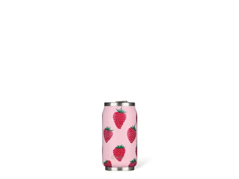 Thermosbeker Les Artistes Paris blik 280ml Strawberry met rietje