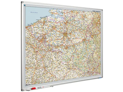 Landkaart Bord 110x130cm Softline Belgie Luxemburg Wegen