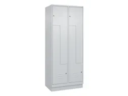 Z-garderobekast,HxBxD 1950x800x500mm,vak B 200/400mm,cil.-slot,sokkel