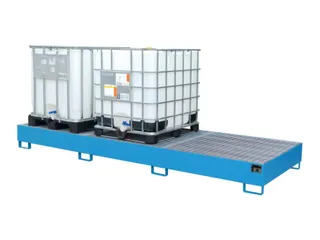 opvangbak,v. 3xIBC,opvangvol. 1000l,HxBxD 340x3850x1300mm,m. rooster - 1