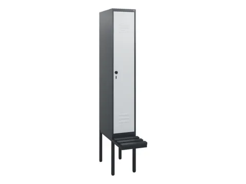 locker met bank,HxBxD 1950x300x815mm,1vak,vak B 300mm,draaigrendel