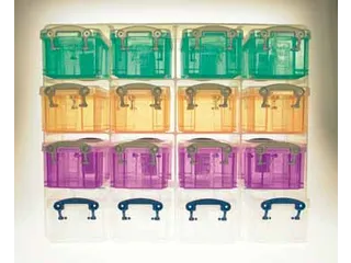 Muurkubus met 16 Boxen 0,3 Liter Transparant - 3