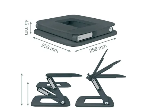 Leitz Ergo Laptopstandaard verstelbare multihoek Grijs