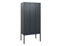 locker,HxBxD 1950x900x500mm,3vak,vak B 300mm,cil.-slot,voetonderstel