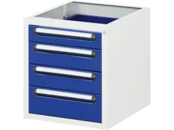 schuiflade-onderbouw v. werkbank HxBxD 545x480x600mm 4laden RAL5010