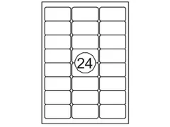 Etiket Rillstab 63.5x33.9mm Wit 2400 Stuks