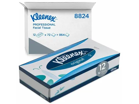 Kleenex 8824 facial tissue 3-laags wit 20x20cm 12x72 tissues