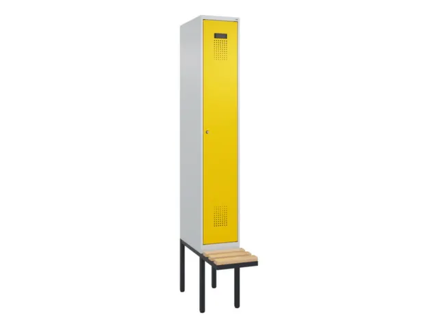 locker met bank,voor scheiding van kleding,HxBxD 2120x300x815mm,1vak