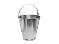 emmer,HxØ 293x300mm,10l,RVS zijdemat gepolijst,m. vloerring