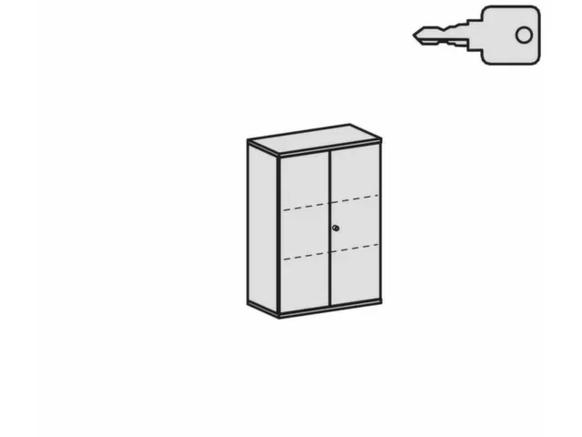 kantoorkast,HxBxD 1150x800x430mm,decor romp lichtgrijs,decor front wit
