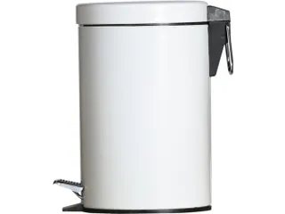 pedaalemmer,3l,HxØ 270x167mm,binnenbak kunststof,romp metaal wit - 1