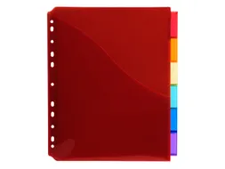Tabbladen PP A4+ L-m ap + etiket 6 tabs