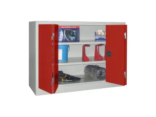 Ruime Vouwdeurkast 1000x1200x500mm 2legborden Ral7035 Front Ral3000 - 1