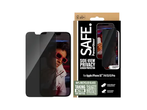 PanzerGlass SAFE. by Privacy Screen Protector iPhone 16e | 14 | 13