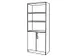 Armoire Mixte 4Tablettes 5Niveaux Classeurs Poignée Bande