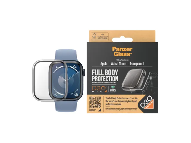 PanzerGlass Full Body Transparent w. D3O Apple Watch Series 9 | 4