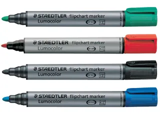 Viltstift Staedtler 356 voor flipover rond 2mm 4 stuks assorti - 3