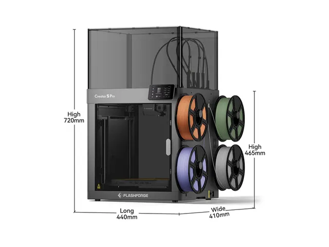 Imprimante 3D fermée Flashforge Creator 5 Pro à 4 têtes d'impressio