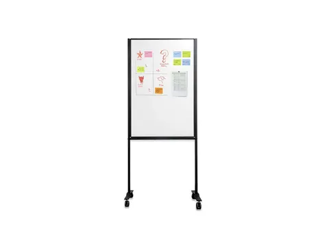 Verrijdbaar Workboard 120x75cm gelakt staal zwart profiel