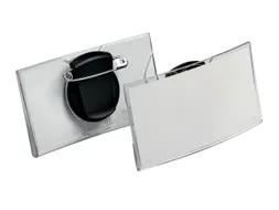 Badge Durable 8124 convex met combiklem 40x75mm