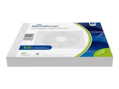 Mediarange Fleece Sleeves 2Disc Blanco Hoezen Wit 50St