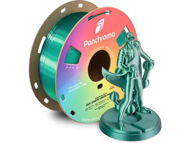 PLA Dual Silk 1,75mm groen-chrome 1kg Panchroma 3D Filament