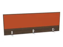 opzetpaneel bureau aanbouw achter NV bruin hickory oranje 1600mm