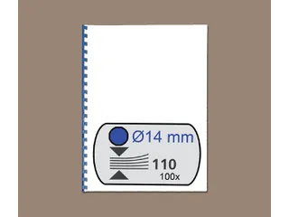 Bindrug GBC 14mm 21-rings A4 blauw 100stuks - 2