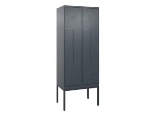Z-garderobekast,HxBxD 2120x800x500mm,vak B 200/400mm,cil.-slot - 1