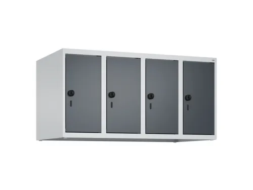 opzetkast,v. locker,4vak.,vak B 250mm,HxBxD 500x1000x500mm,vleugeldeur