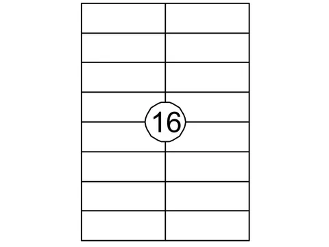 Etiket Quantore 105x37mm Wit 1600st