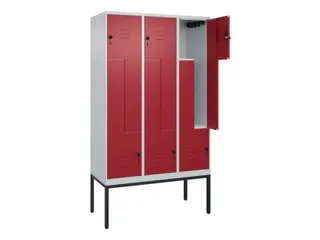 Z-garderobekast,HxBxD 2120x1200x500mm,vak B 200/400mm,draaigrendel - 2