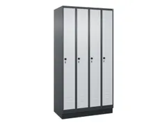 locker,HxBxD 1950x1000x500mm,4vak,vak B 250mm,draaigrendel,sokkel