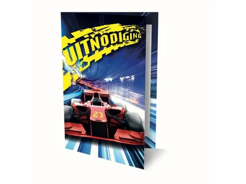 Uitnodigingen Race auto