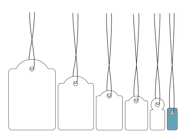 HERMA 6931 Hanglabel 7x15mm Wit karton met wit draad 1000 stuks