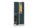 dubbeldekse locker,HxBxD 1850x800x500mm,2x2vak.,RAL7035,front RAL7016