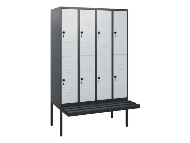 Dubbeldekse dekenkist,HxBxD 1950x1200x815mm,4x2vak.,vak B 300mm
