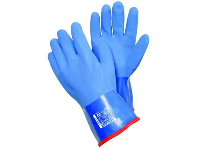 Tegera 7390 PVC handschoenen, blauw, maat 9, per 6 paar