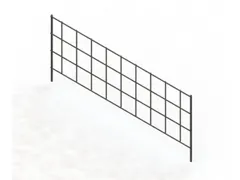 afschermrooster,v. inhaakstelling,HxD 150x500mm,vrijstaand,staal