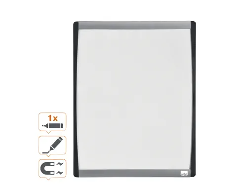 Nobo droog uitwisbaar whitebord met gewelfde lijst 35.5x28cm