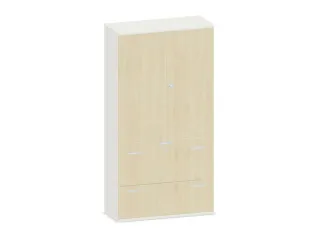 kantoorkast,HxBxD 1920x1000x430mm,decor romp wit,decor front esdoorn - 1