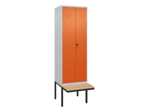 armoire vestiaire noir et blanc HxlxP 2120x600x815mm 2compart.