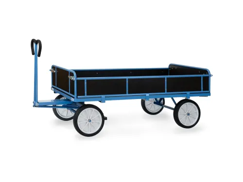 Handtrekwagen 6456v 1250kg 2000x1000mm Houten Wanden Massief Rubber