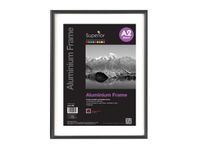 Fotolijst Seco A2 zwartkleurig Geborsteld aluminium. 11mm