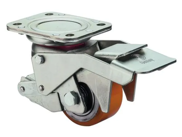 hefroller,draagverm. 400kg,PU zwart,ØxB 80x40mm,kogellager,centr. rem