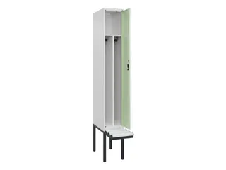 locker met bank,voor scheiding van kleding,HxBxD 2120x300x815mm,1vak - 1