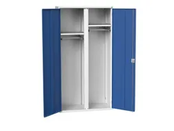 Lockerkast 2000x1050x550mm 2 vakken, dubbele vleugeldeur, RAL5010